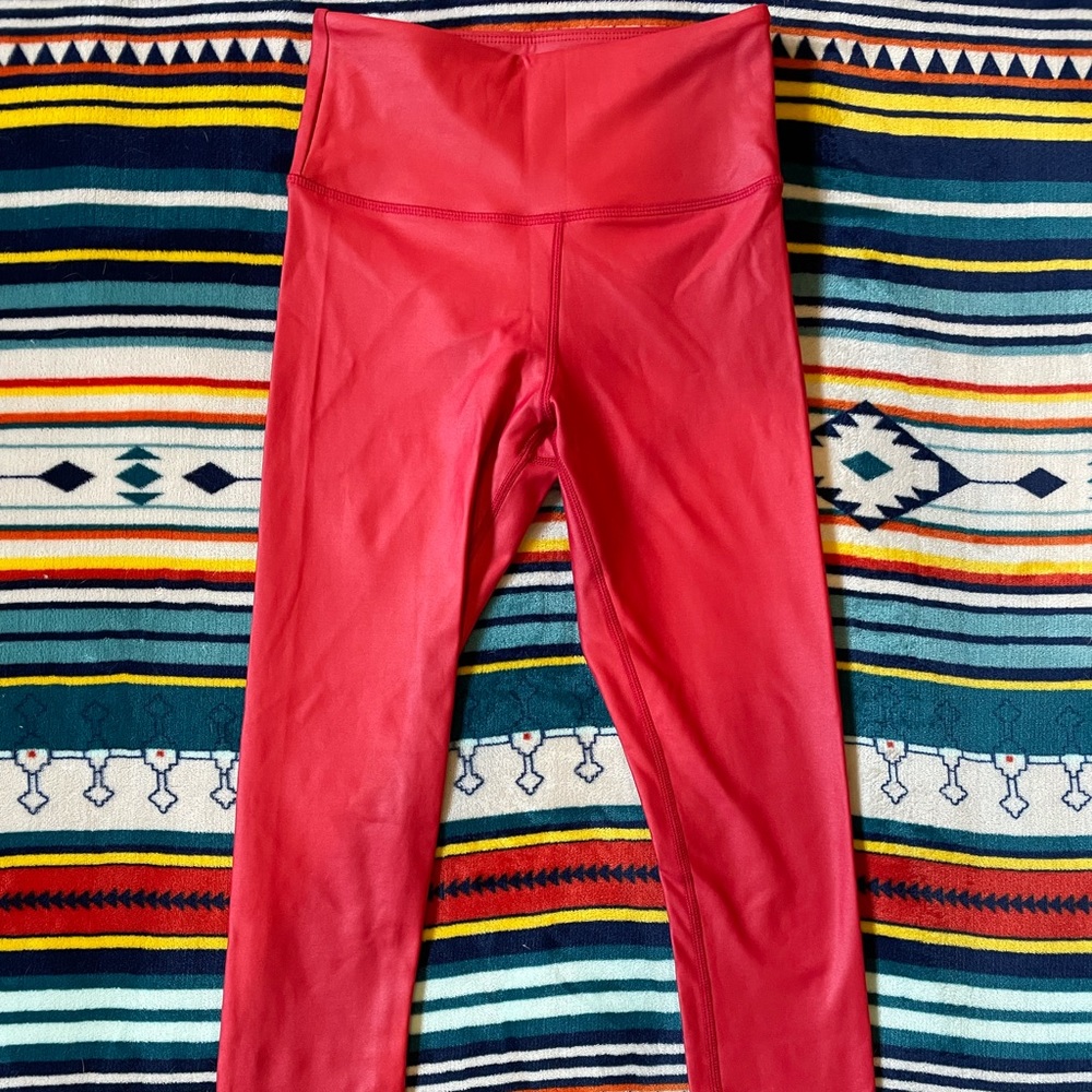 Zyia Red Metallic Light n Tight 7/8 Size 2 NWOT